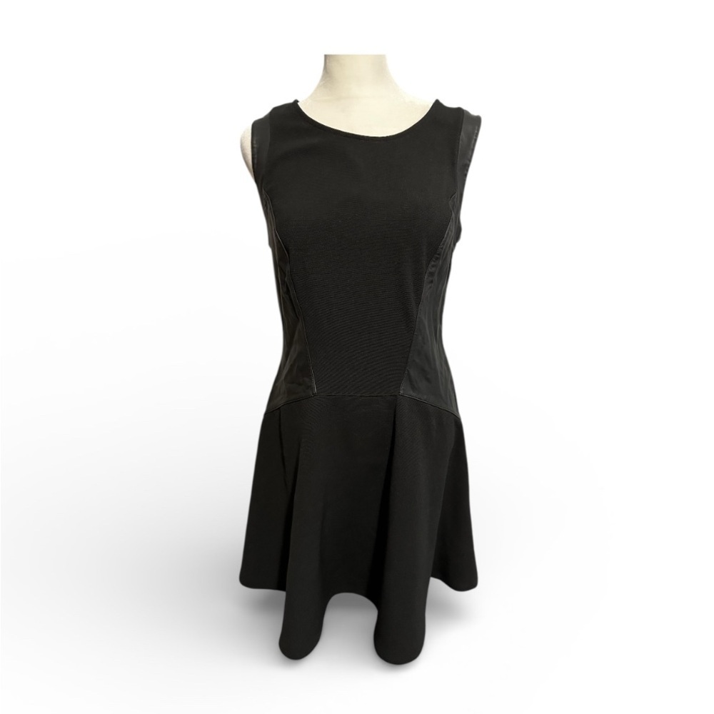 Mossimo Black dress leather front back size M fit&Flare